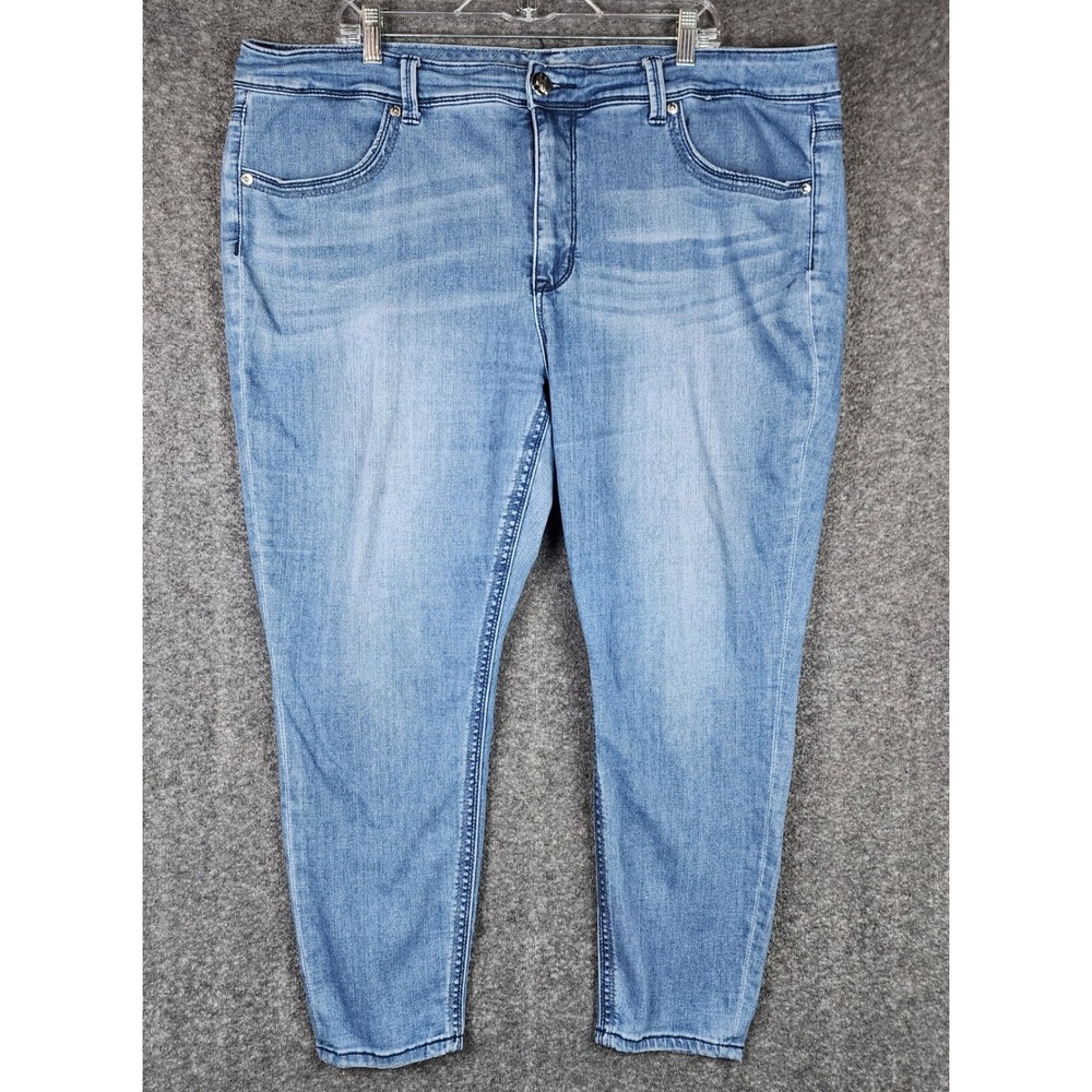 Melissa McCarthy Seven7 Pencil Jeans Womens 22 Blue High Rise Stretch Tapered